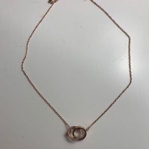 Double Love Loop Rose Gold Necklace